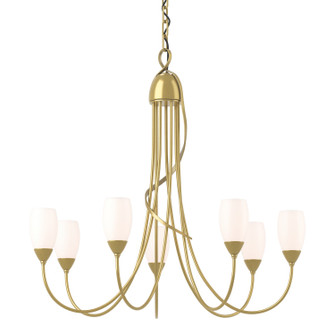 Flora Seven Light Chandelier in Modern Brass (39|103049SKT86GG0444)