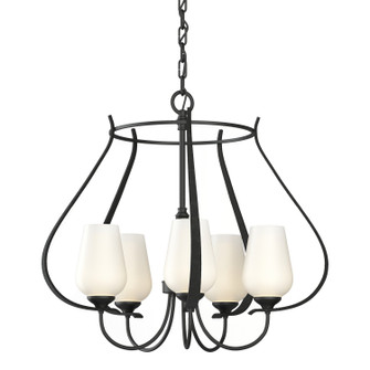 Flora Five Light Chandelier in Black (39|103045SKT10GG0303)