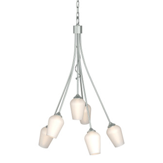 Flora Six Light Chandelier in Vintage Platinum (39|103043SKT82GG0303)