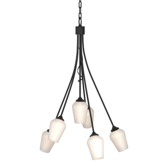 Flora Six Light Chandelier in Black (39|103043SKT10GG0303)