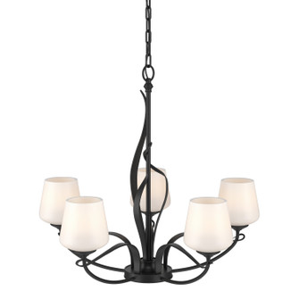 Flora Five Light Chandelier in Black (39|103040SKT10GG0236)