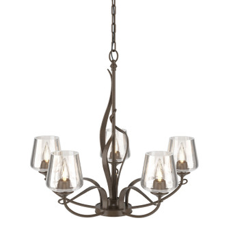 Flora Five Light Chandelier in White (39|103040SKT02GG0236)