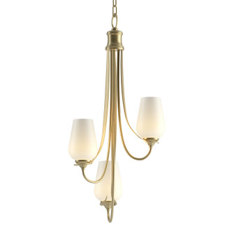 Flora Flora 3 Arm Chandelier in Modern Brass (39|103033SKT86GG0303)