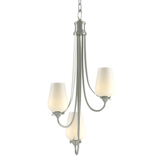 Flora Three Light Chandelier in Sterling (39|103033SKT85GG0303)