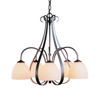 Sweeping Taper Five Light Chandelier in Sterling (39|101445SKT85GG0001)