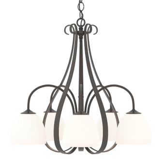 Sweeping Taper Five Light Chandelier in Oil Rubbed Bronze (39|101445SKT14GG0001)