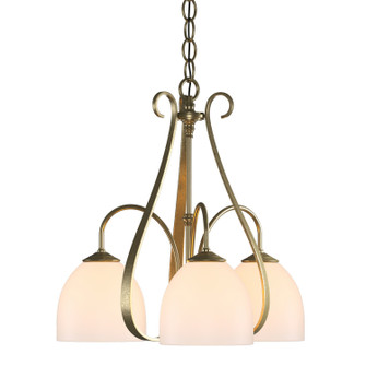 Sweeping Taper Three Light Chandelier in Modern Brass (39|101441SKT86GG0001)