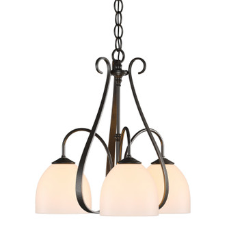 Sweeping Taper Three Light Chandelier in Oil Rubbed Bronze (39|101441SKT14GG0001)