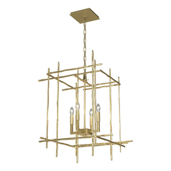 Tura Tura 4-Light Medium Chandelier in Modern Brass (39|101316SKT86)