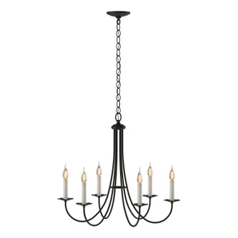 Simple Lines Six Light Chandelier in Black (39|101160SKT10)