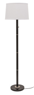 Rupert Three Light Floor Lamp in Black With Satin Nickel Accents (30|RU703BLK)
