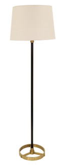 Morgan One Light Floor Lamp in Black/Antique Brass (30|M600BLKAB)