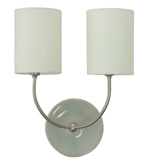 Scatchard Two Light Wall Lamp in Gray Gloss and Satin Nickel (30|GS7752SNGG)