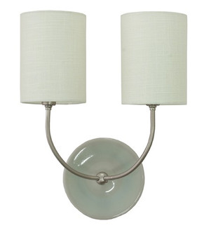 Scatchard Two Light Wall Lamp in Gray Gloss And Satin Nickel (30|GS7752SNGG)