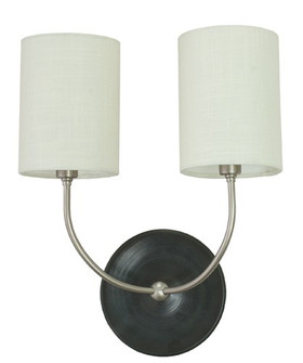 Scatchard Two Light Wall Lamp in Black Matte And Satin Nickel (30|GS7752SNBM)