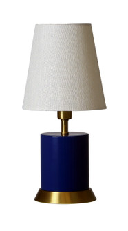 Geo One Light Table Lamp in Navy Blue With Weathered Brass Accents (30|GEO309)