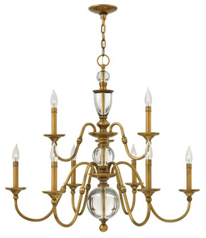 Eleanor LED Chandelier in Heritage Brass (13|4958HB)