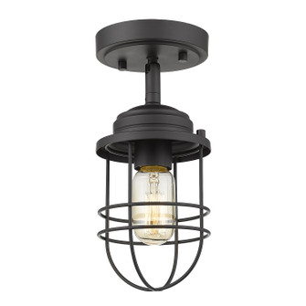 Seaport One Light Semi-Flush Mount in Matte Black (62|9808SFBLK)