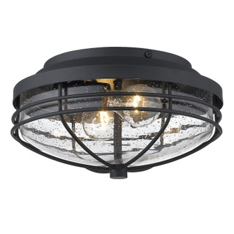 Seaport NB Two Light Outdoor Flush Mount in Natural Black (62|9808OFMNBSD)