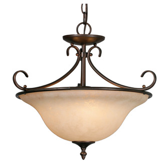 Homestead RBZ Three Light Semi-Flush Mount in Rubbed Bronze (62|8606SFRBZTEA)