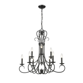 Homestead Nine Light Chandelier in Matte Black (62|8606CN9BLK)