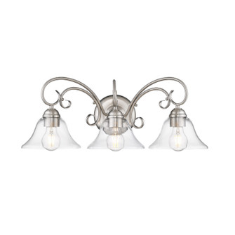 Homestead Three Light Vanity Light in Pewter (62|8606BA3PWCLR)