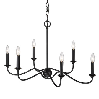 Tierney Six Light Linear Pendant in Matte Black (62|8316LPBLK)