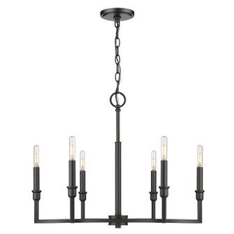 Ellyn BLK Six Light Chandelier in Matte Black (62|82096BLK)