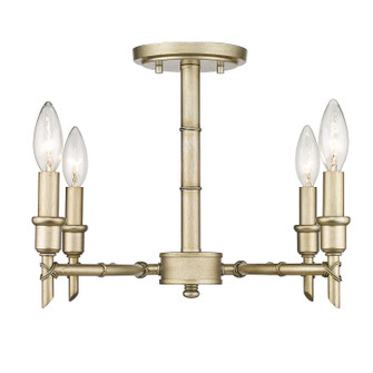 Cambay Four Light Semi-Flush Mount in White Gold (62|8207SFWG)