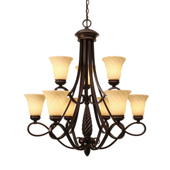 Torbellino Nine Light Chandelier in Cordoban Bronze (62|81069CDB)