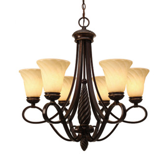 Torbellino Six Light Chandelier in Cordoban Bronze (62|81066CDB)