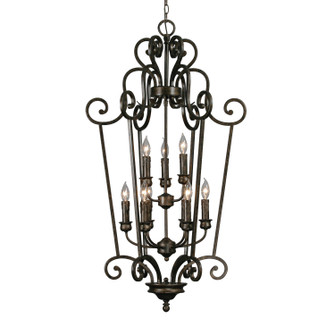 Heartwood Nine Light Chandelier in Burnt Sienna (62|8063CG9BUS)