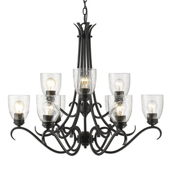 Parrish Nine Light Chandelier in Matte Black (62|80019BLKSD)