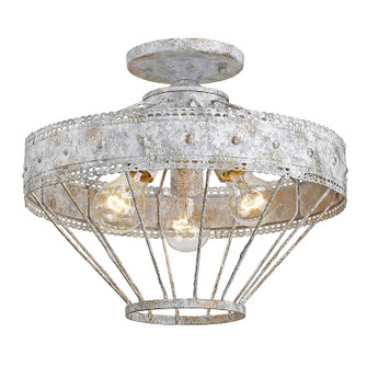 Ferris Three Light Semi-Flush Mount in Oyster (62|7856SFOY) Ferris Three Light Semi-Flush Mount in Oyster (62|7856SFOY)