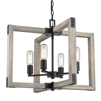 Lowell Four Light Chandelier in Matte Black (62|78084BLK)
