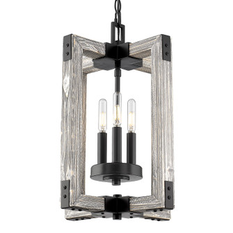 Lowell Three Light Pendant in Matte Black (62|78083PBLK)