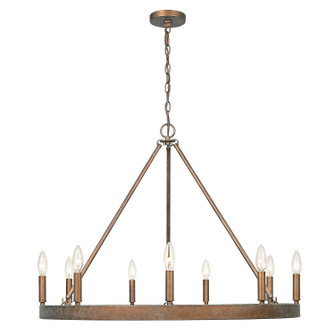 Carraway Nine Light Chandelier in Copper Patina (62|74129CP)