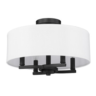 Eliana Four Light Semi-Flush Mount in Matte Black (62|7154SFBLKMWS)