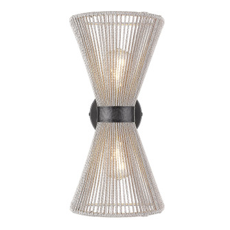 Avon Two Light Wall Sconce in Matte Black (62|69382WBLKBR)