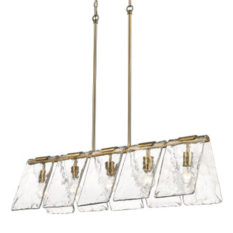 Serenity Five Light Linear Pendant in Modern Brass (62|6072LPMBSHWG)