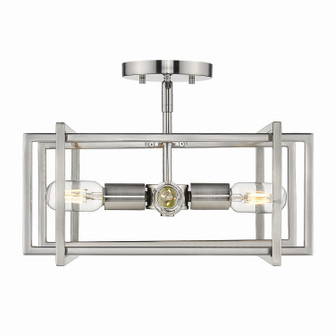 Tribeca PW Four Light Semi-Flush Mount in Pewter (62|6070SFPWPW)