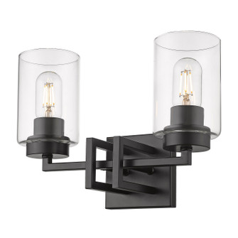 Tribeca Two Light Bath Vanity in Matte Black (62|6070BA2BLKBLK)