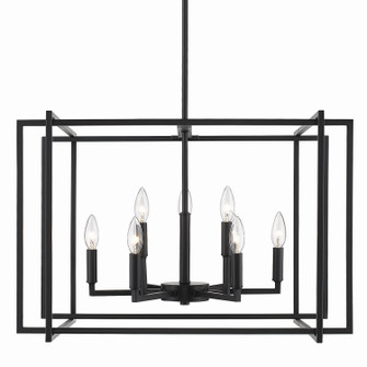 Tribeca Nine Light Chandelier in Matte Black (62|60709BLKBLK)