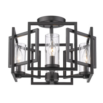 Marco BLK Four Light Flush Mount in Matte Black (62|6068FMBLK)