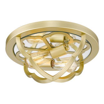 Saxon OG Two Light Flush Mount in Olympic Gold (62|5926FMOG)