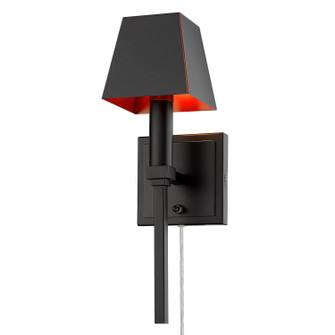 Messina One Light Wall Sconce in Matte Black (62|59051WBLKBLK)