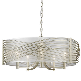 Zara Five Light Chandelier in White Gold (62|55165WGSHR)