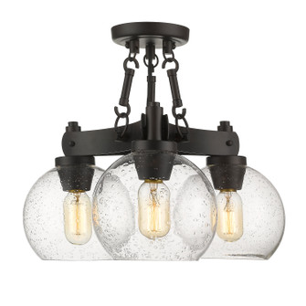 Galveston Three Light Semi-Flush Mount in Rubbed Bronze (62|4855SFRBZSD)