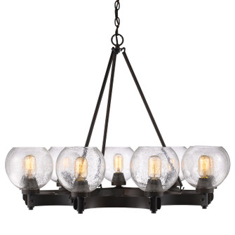 Galveston Nine Light Chandelier in Rubbed Bronze (62|48559RBZSD)