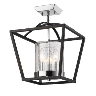 Mercer Three Light Semi-Flush Mount in Matte Black (62|4309SFBLKSD)
